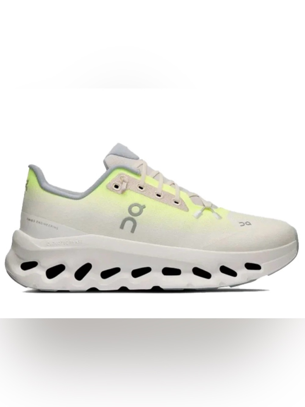 On Running Women's Athletic Sneakers in White and Pale Yellow size 9.5